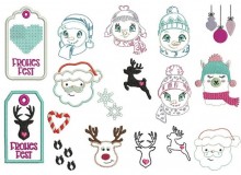 ITH Geschenkanhänger Weihnachten 2 Varianten - mit Satin oder Trippel Rahmen